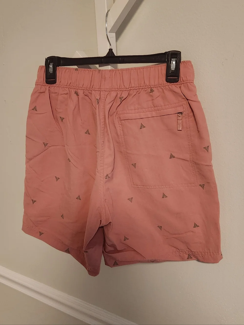 The North Face Printed Class V Pull-On Shorts Men S‎ Pink Topo Print Like New